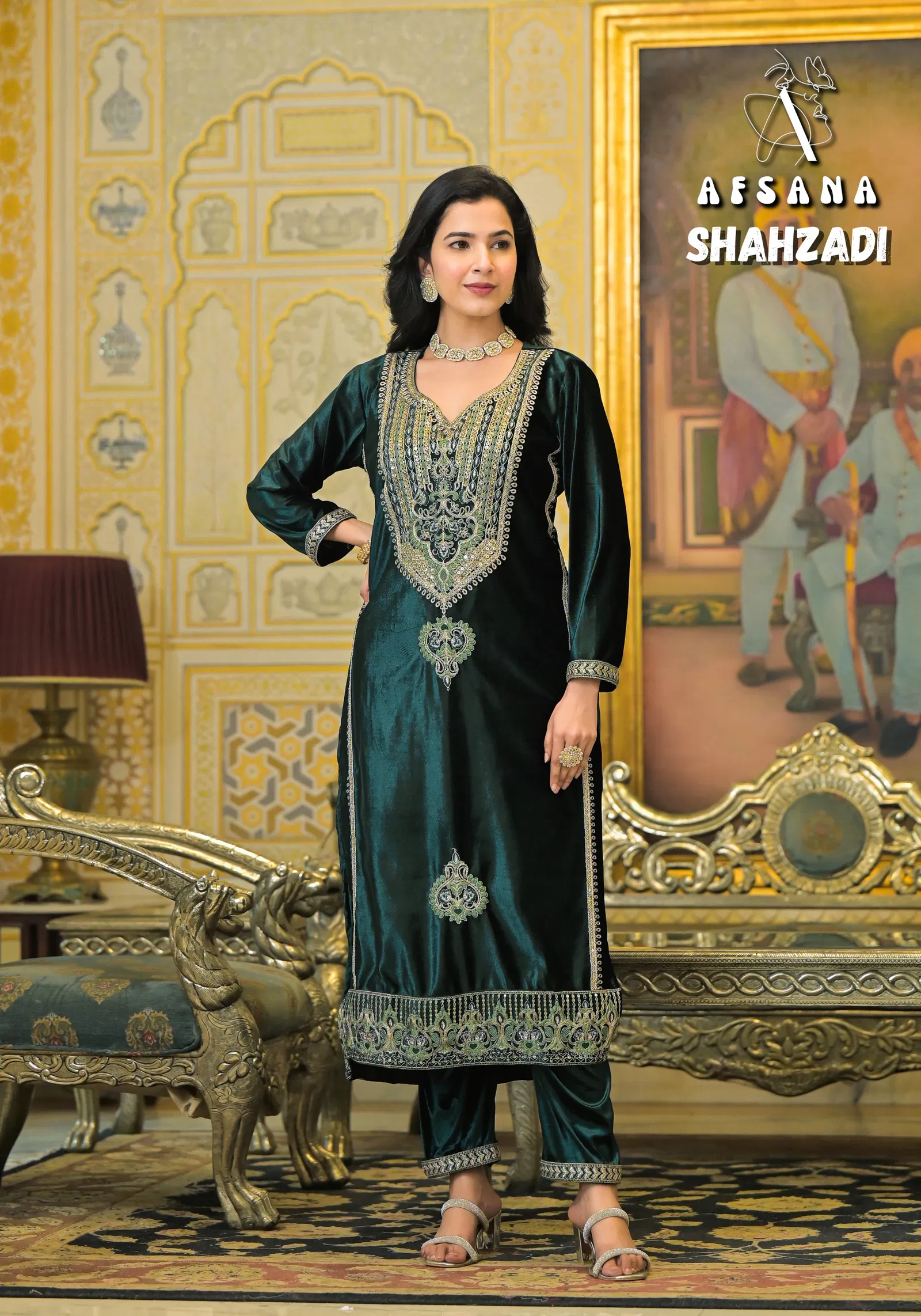 Shahzadi By Afsana Viscose Makhmal Embroidered Readymade Suits Exporters In India
